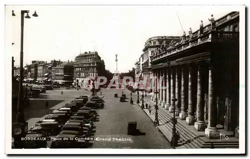 Ansichtskarte AK Bordeaux Place De La Comedie Grand Theatre