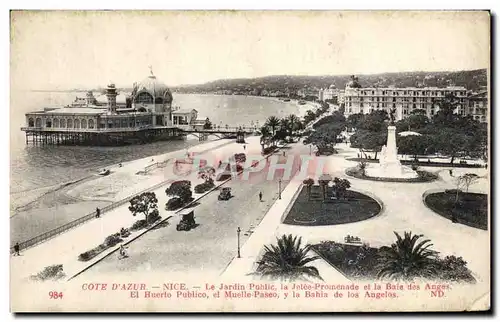 Cartes postales Cote D&#39azur Nice Le Jardin Public La Jetee Promenade Et La Baie Des Anges