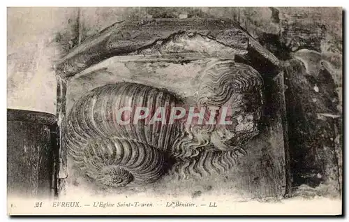 Cartes postales Evreux L'Eglise Saint Tauren Le Benitier