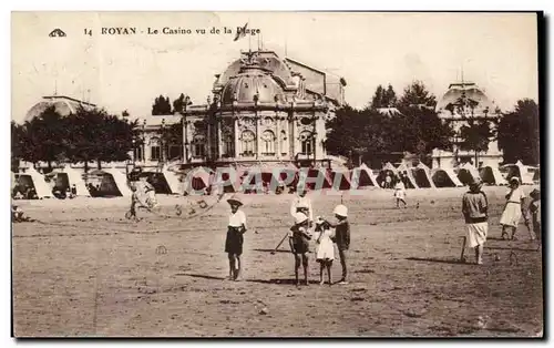 Ansichtskarte AK Royan Le Casino vu de la Plage