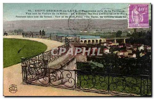 Cartes postales Saint Germain en Laye Panorama pris de la Terrase Vue Sur la Vallee de la Seine