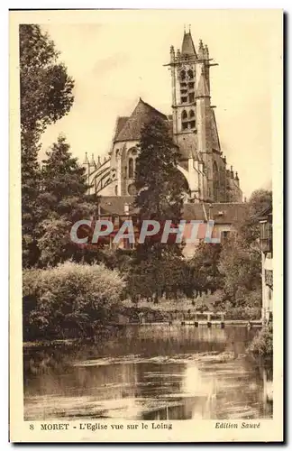 Cartes postales Moret L&#39Eglise vue sur le Loing