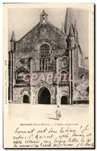 Cartes postales Airvault L&#39Eglise Facade Ouest