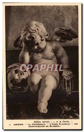 Cartes postales Amiens La Cathedrale L'Ange Pleureur
