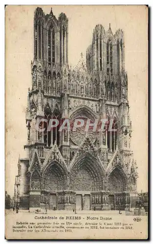 Cartes postales Cathedrale De Reims Notre Dame