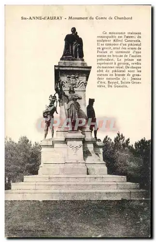 Cartes postales Ste Anne Auray Monument du Comte de Chambord