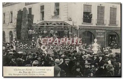 Cartes postales Chalon Sur Saone Carnaval 1913 Au pays des Chrysanthemes TOP