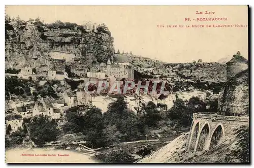 Ansichtskarte AK Rocamadour Vue prise De la Route De Labastide Murat