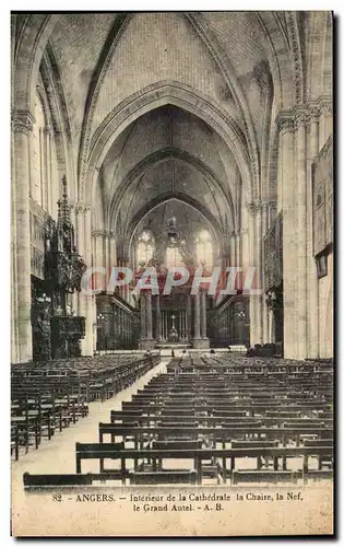 Ansichtskarte AK Angers Interieur de la Cathedrale la Chaire le Grand Autel