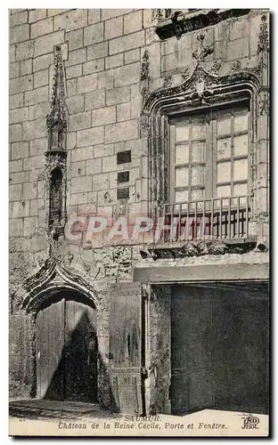 Ansichtskarte AK Saumur Chateau de la Reine Cecile Porte et Fenetre