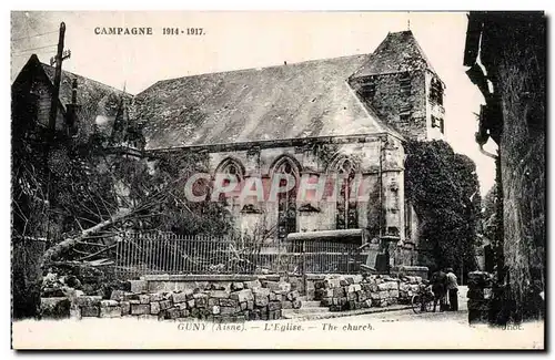 Cartes postales Cuny L&#39eglise Militaria