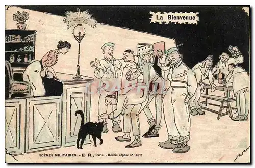 Ansichtskarte AK Scenes Militaries Paris La bienvenue