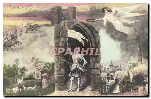Cartes postales Fantaisie Jeanne d&#39arc Ange