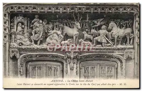 Cartes postales Amboise La Chasse Saint Hubert