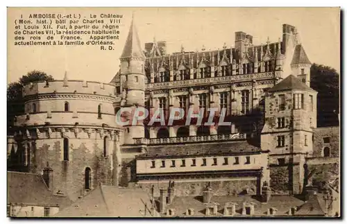 Cartes postales Amboise Le chateau Bati Par Charles VIII