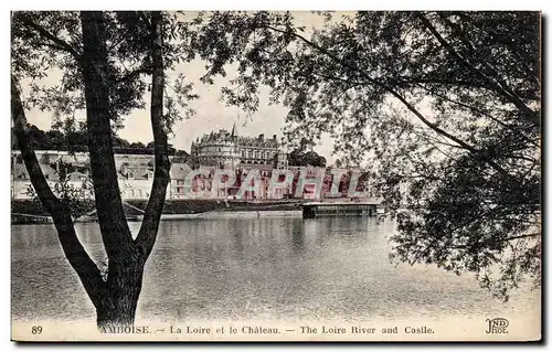 Cartes postales Amboise La Loire Et Le Chateau