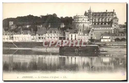 Cartes postales Amboise Le Chateau Et Le Quai