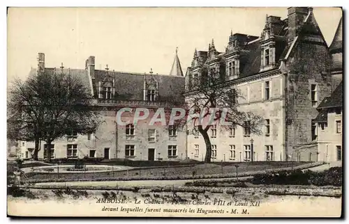 Cartes postales Amboise Le Chateau Facades Charles VIII Et Louis XII