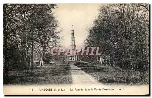 Ansichtskarte AK Amboise La Pagode Dans La Foret d&#39Amboise