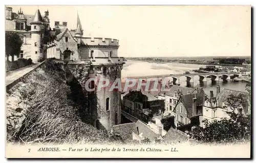 Cartes postales Amboise Vue Sur La Loire De La Terrasse Du Chateau