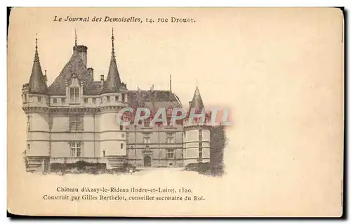 Cartes postales Le Journal Des Demoiselles Rue Drouot Chateau d&#39Azay Le Rideau