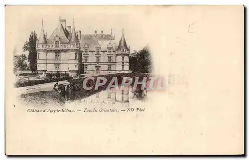 Cartes postales Chateau D&#39Azay Le Rideau Facades Orientales