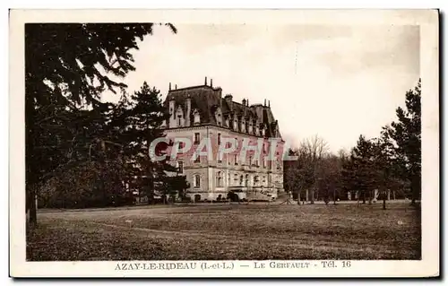 Cartes postales Chateau D&#39Azay Le Rideau Le Gerfault