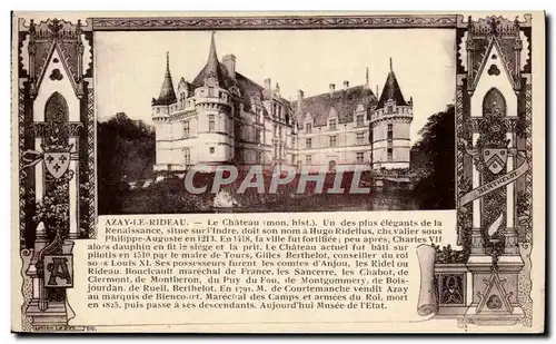 Ansichtskarte AK Chateau D&#39Azay Le Rideau Le Chateau Un des Plus elegants de la Renaissance