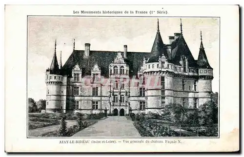 Ansichtskarte AK Les Monuments Historiques de la France Azay Le Rideau Vue Generale du Chateau