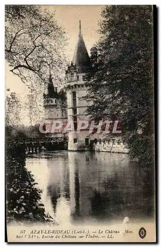 Cartes postales Azay le Rideau Le Chateau Entree du Chateau sur l&#39Indre