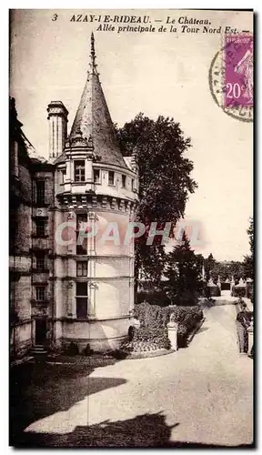 Ansichtskarte AK Azay le Rideau Le Chateau Allee Principale de la Tour Nord Est