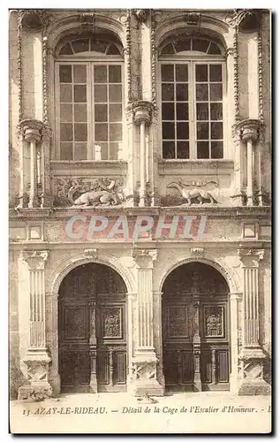 Cartes postales Azay le Rideau Detail de la Cage de l&#39Escalier d&#39honneur