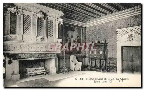 Ansichtskarte AK Chenonceaux La Chateau Salon Louis XIII