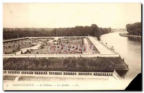 Cartes postales Chenonceaux La Chateau Les Jardins