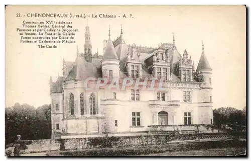 Cartes postales Chenonceaux La Chateau EConstruit au siecle par Thomas Bohler