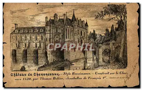 Ansichtskarte AK Chateau de Chenonceaux Style Renaisance Construit sur le Cher