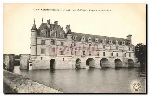 Cartes postales Chenonceaux Le chateau Facade occidentale