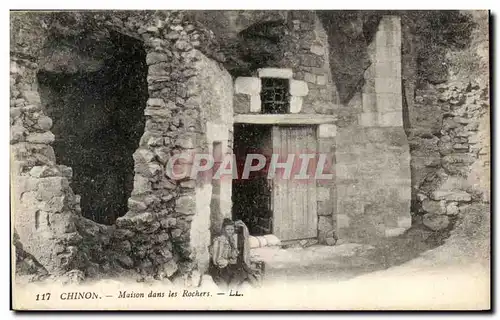 Ansichtskarte AK Chinon Maison dans les Rochers