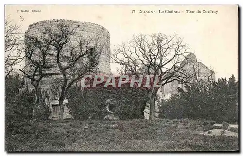 Ansichtskarte AK Chinon Le Chateau Tour du Coudray