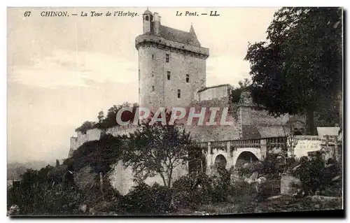 Cartes postales Chinon La Tour de l&#39Horloge Le Pont