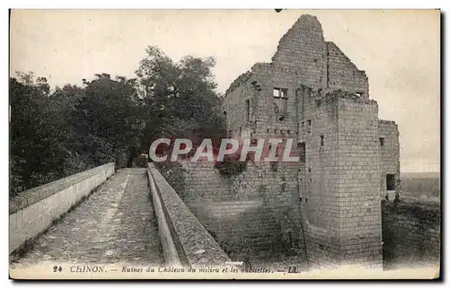 Cartes postales Chinon Ruines du Chateau