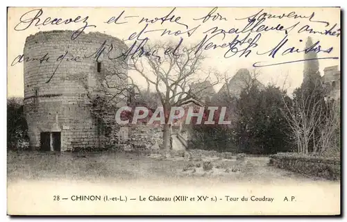 Cartes postales Chinon Le Chateau Tour du Coudray