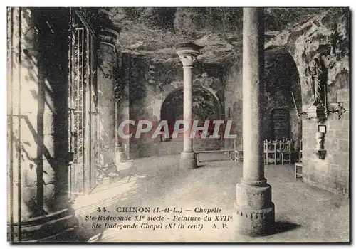 Cartes postales Chinon Chapelle Ste Radegonde Peinture du Ste Radegonde Chapel