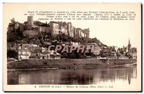 Cartes postales Chinon Ruines du Chateau