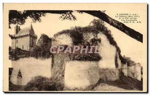 Cartes postales Chinon Le Chateau Vue D&#39Ensemble