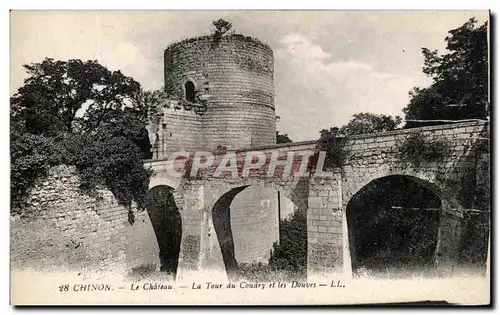 Cartes postales Chinon La Chateau La Tour du Coudry et les Douves