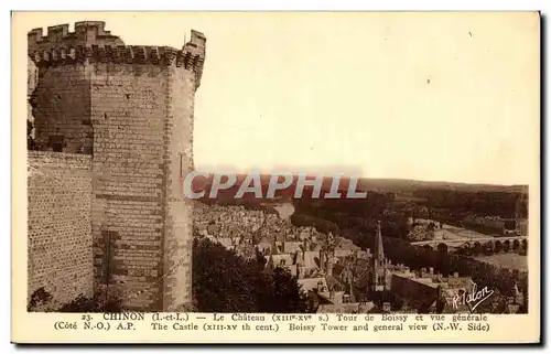 Cartes postales Chinon Le Chateau Tour Boissy et Vue Generale