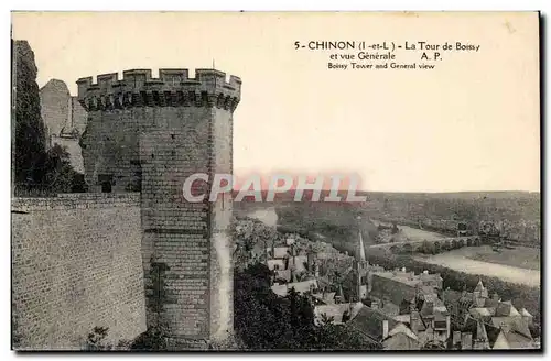 Ansichtskarte AK Chinon La Tour de Boissy Et Vue Generale