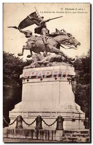 Cartes postales Chinon La Statue de Jeanne d&#39Arc Par Rouleau