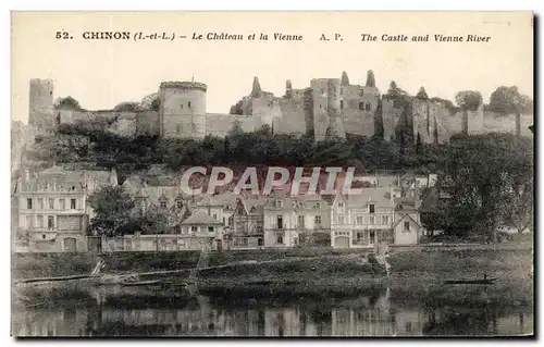 Cartes postales Chinon Le Chateau et la Vienne